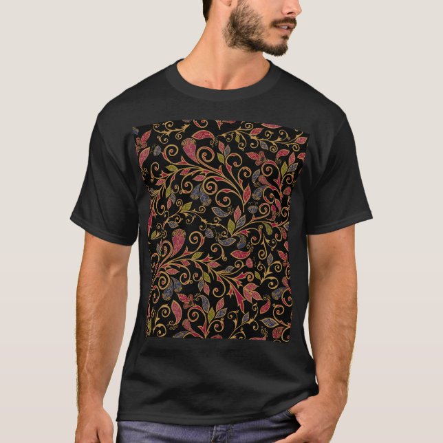 Paisley Gemüse Vintage Mischung T-Shirt (Vorderseite)