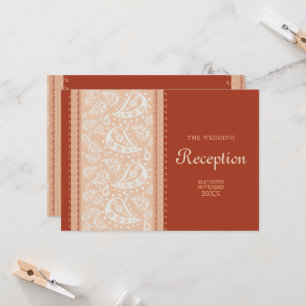 Paisley-Gewürz-Hochzeitsempfang Einladung