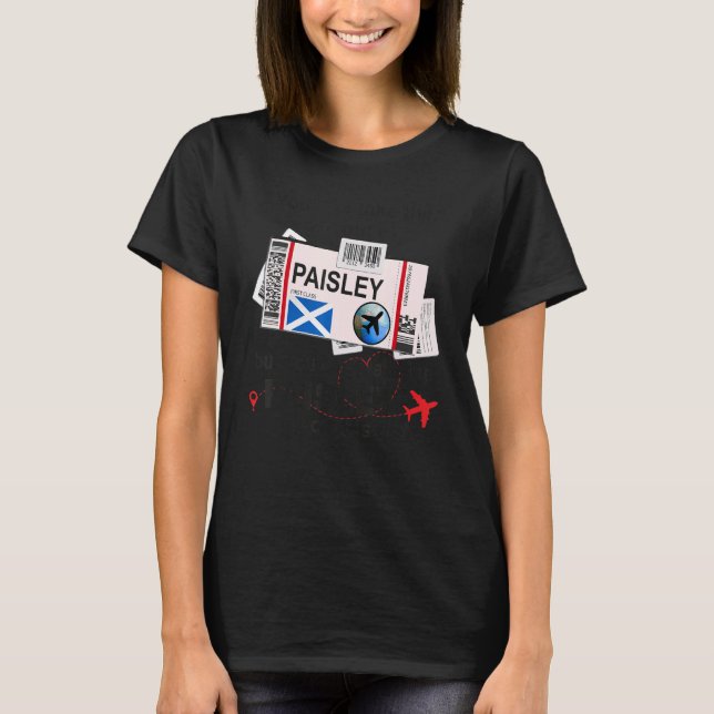 Paisley Girl  Paisley Boarding Pass  Paisley T-Shirt (Vorderseite)