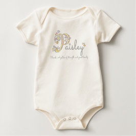 Paisley Girls P Name bedeutet Custom Baby Bekleidu Strampler