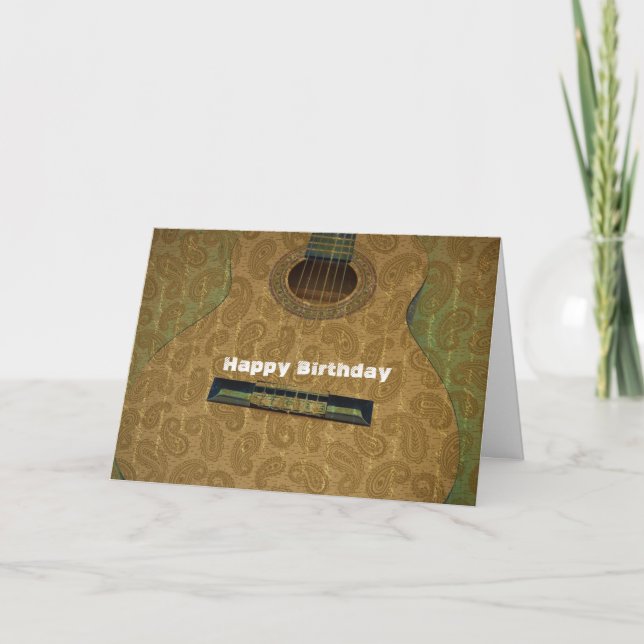 Paisley-Gitarre Karte (Vorderseite)