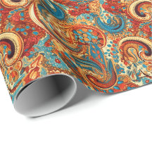 Paisley Golden Blume Abstraktes Muster 10