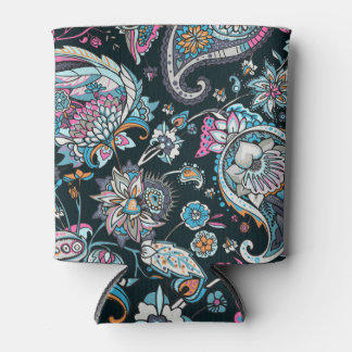Paisley-Gurke: Traditionelles nahtloses Muster. Dosenkühler