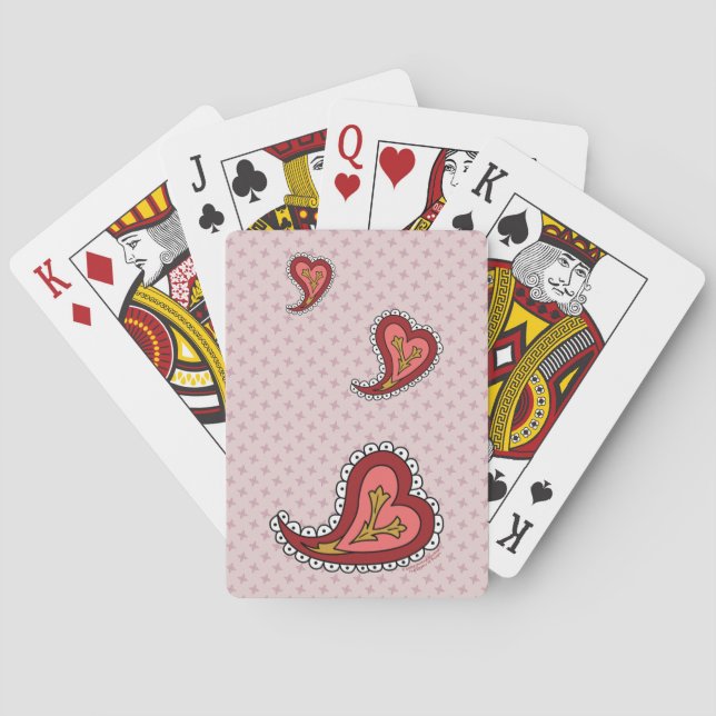 Paisley Heart Classic Spielkarten (Rückseite)
