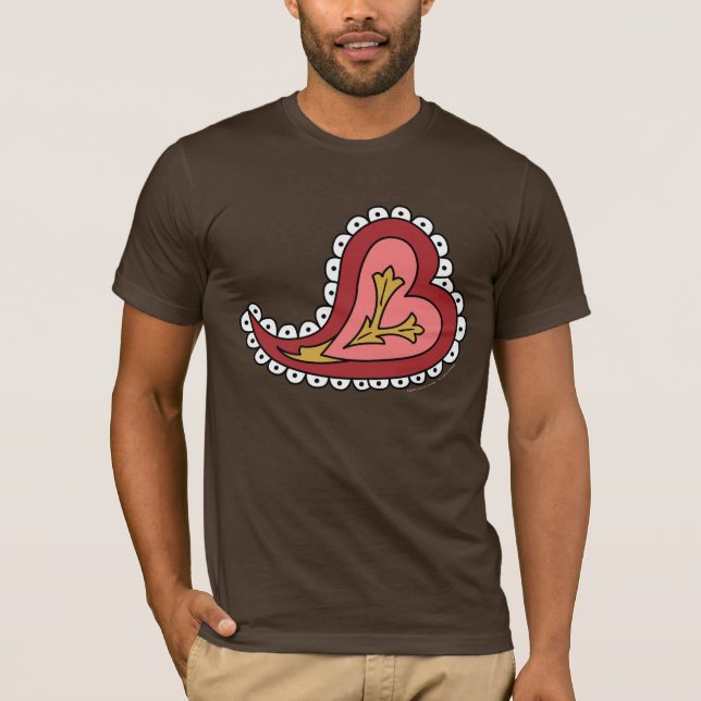 Paisley Heart Men Dark Shirt (Vorderseite)