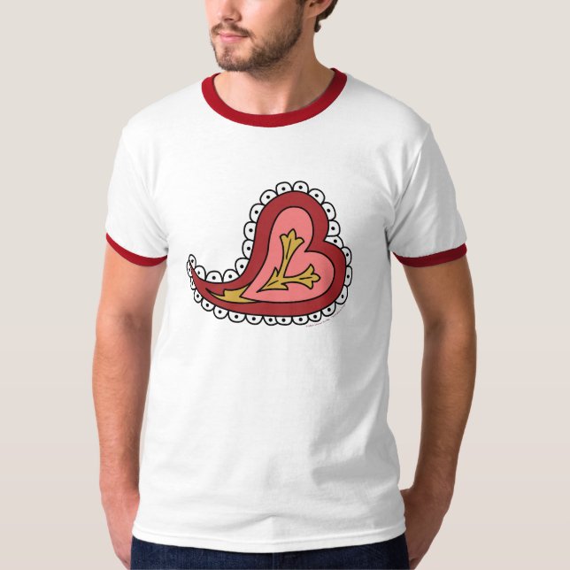 Paisley Heart Men's Light Shirt (Vorderseite)