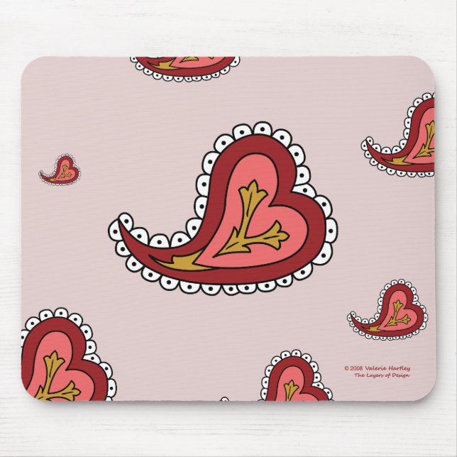 Paisley Heart Mousepad (Vorne)