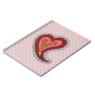 Paisley Heart Notebook Notizblock