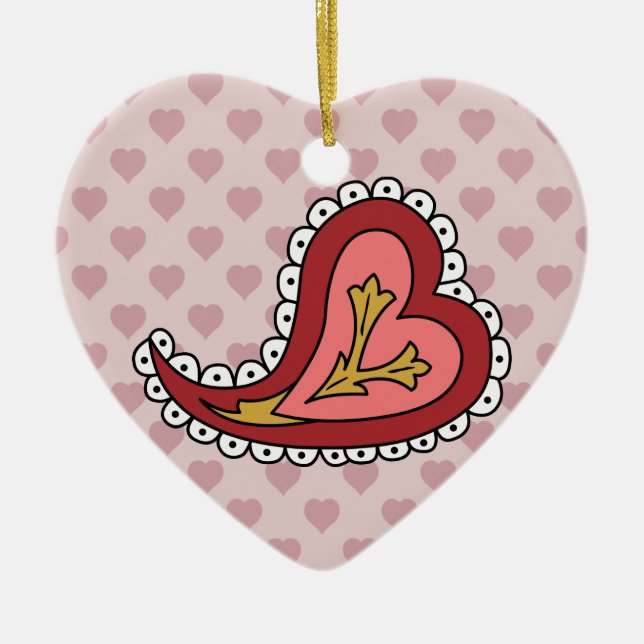 Paisley Heart Ornament (Vorne)