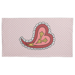Paisley Heart Pillowcase Kissenbezug