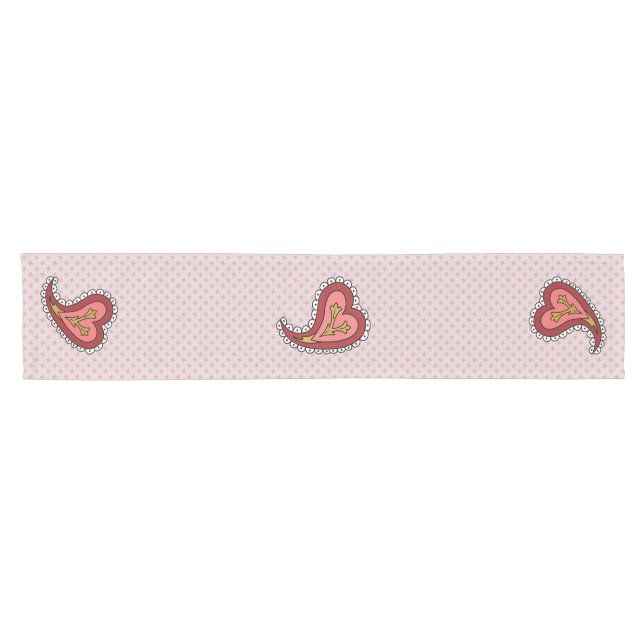 Paisley Heart Table Runner Kurzer Tischläufer (Horizontal)