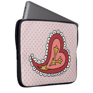 Paisley-Herz-Laptop-Hülle Laptopschutzhülle