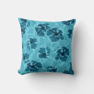 Paisley Hibiskus Vintage psychedelisches Floralmus Kissen