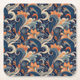 Paisley Honeysuckle Coaster Rechteckiger Pappuntersetzer