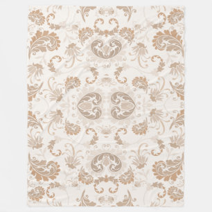 Paisley in Beige Ästhetik Moderne Tan Brown Fleecedecke