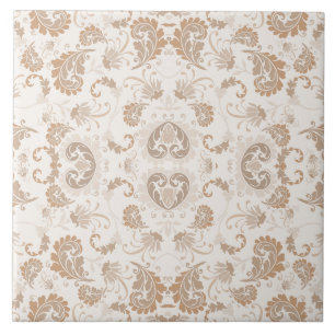 Paisley in Beige Ästhetik Moderne Tan Brown Fliese