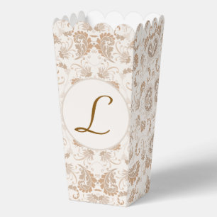 Paisley in Beige Ästhetik Moderne Tan Brown Init. Geschenkschachtel