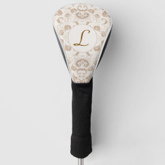 Paisley in Beige Ästhetik Moderne Tan Brown Init. Golf Headcover