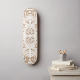 Paisley in Beige Ästhetik Moderne Tan Brown Skateboard