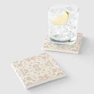 Paisley in Beige Ästhetik Moderne Tan Brown Steinuntersetzer