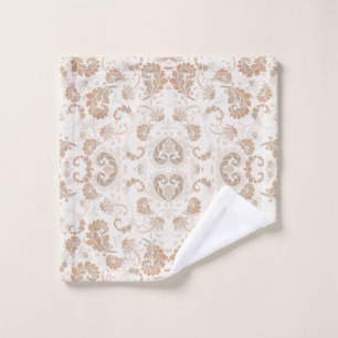 Paisley in Beige Ästhetik Moderne Tan Brown Waschlappen