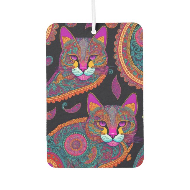 Paisley Kätzchens Autolufterfrischer (Vorderseite)