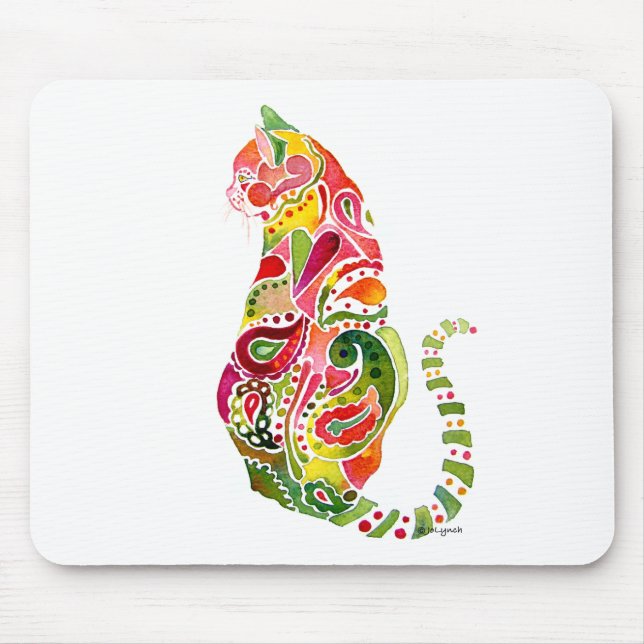 Paisley-Katze Mousepad (Vorne)