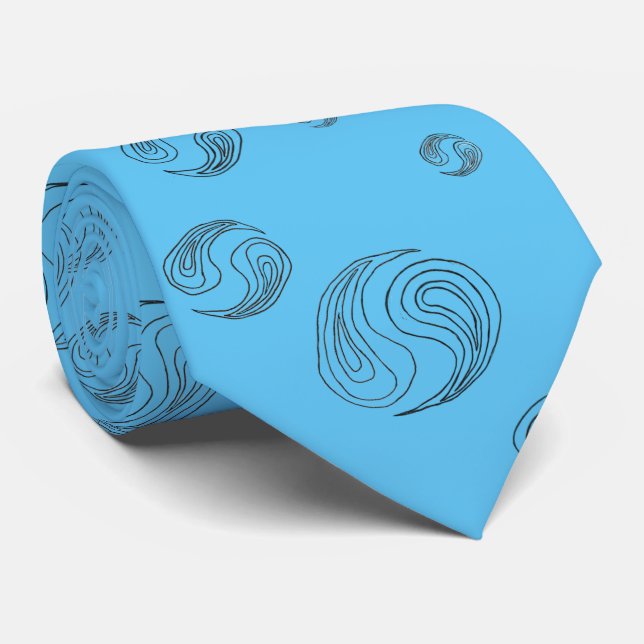 Paisley-Krawatte Hellblau Krawatte (Gerollt)