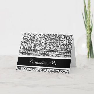 Paisley-Leidenschaft - Schwarzes (Hennastrauch) Karte