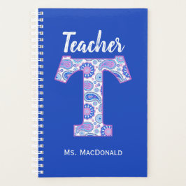 Paisley Letter T Teachers Daily Planer