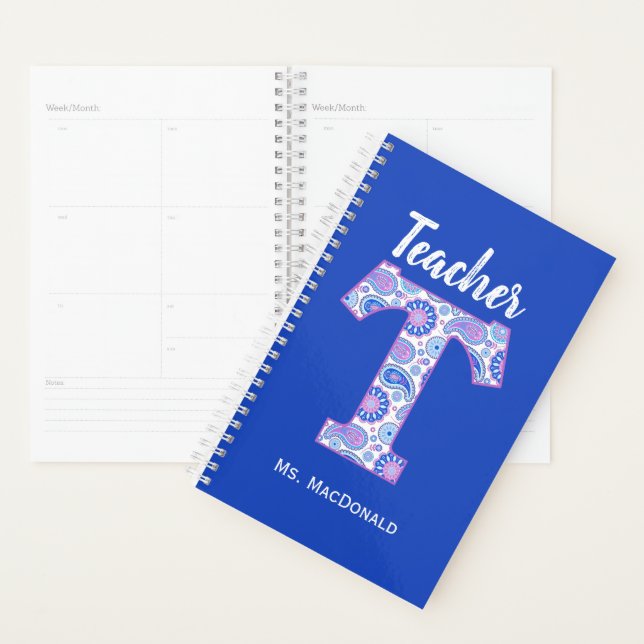 Paisley Letter T Teachers Daily Planer (Anzeige)