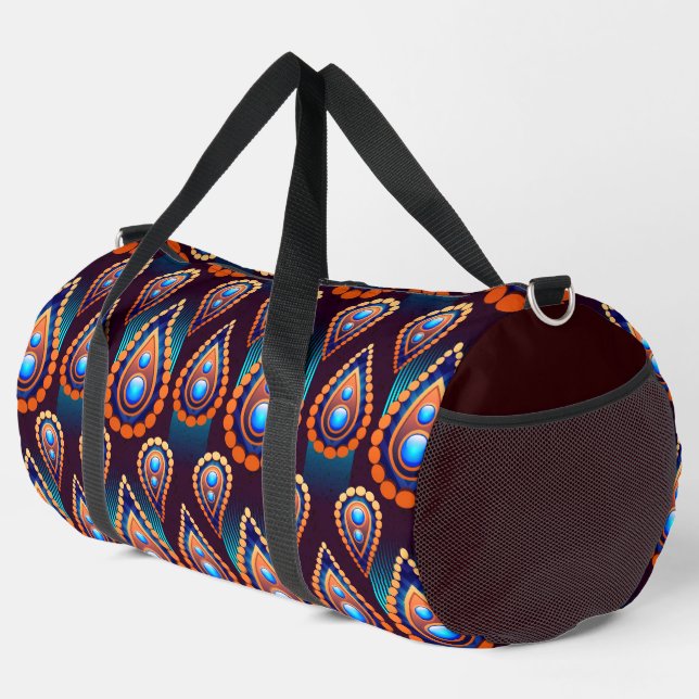 Paisley like Colorful Jewel Pattern Duffle Bag (Rechte Ecke)
