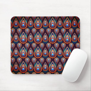 Paisley like Colorful Jewel Pattern Mousepad