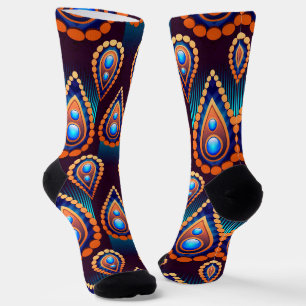 Paisley like Colorful Jewel Pattern Socken