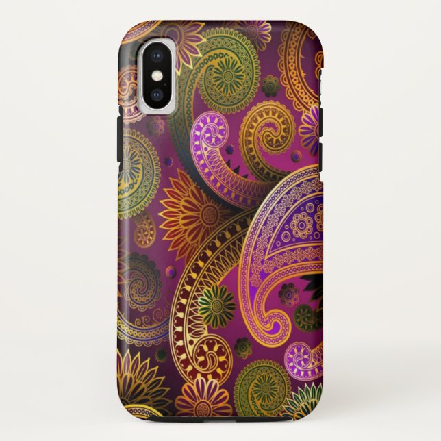 Paisley Lila Case-Mate iPhone Hülle (Rückseite)