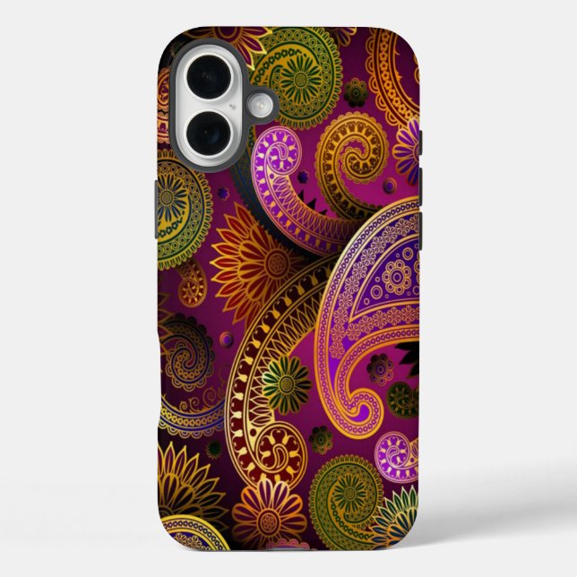 Paisley Lila Case-Mate iPhone Hülle (Rückseite)