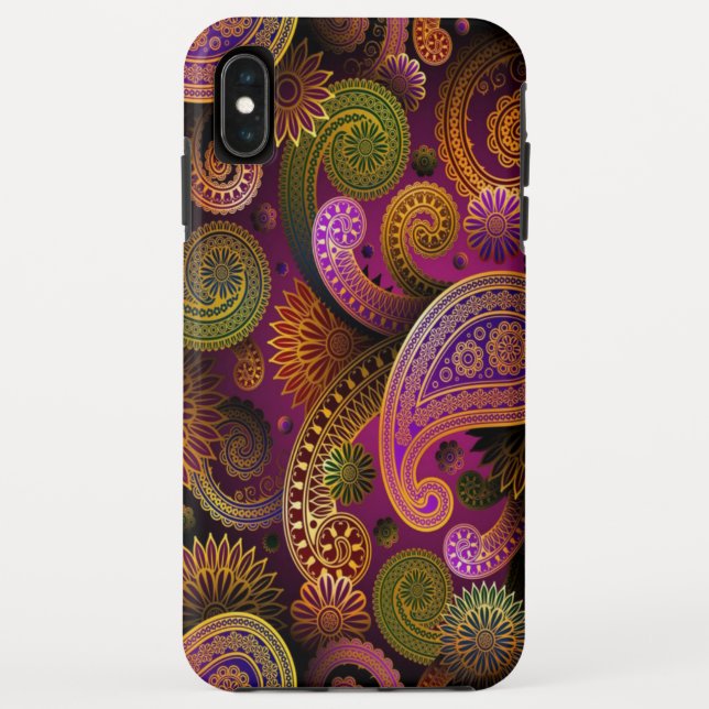 Paisley Lila Case-Mate iPhone Hülle (Rückseite)