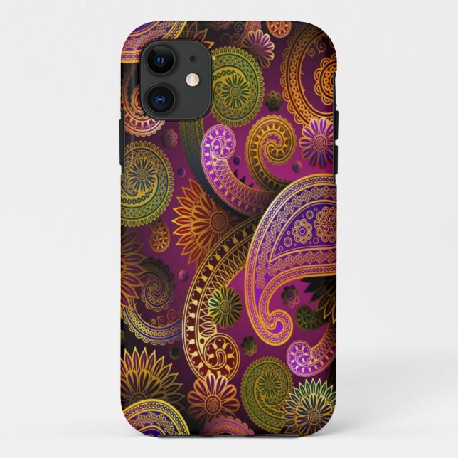 Paisley Lila Case-Mate iPhone Hülle (Rückseite)