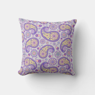 Paisley Lila Pattern Kissen