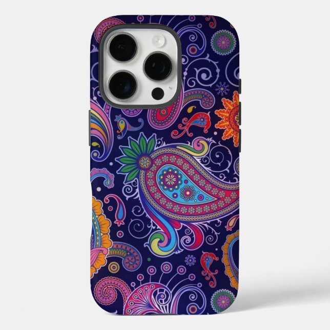 Paisley Lila Pink Case-Mate iPhone Hülle (Rückseite)