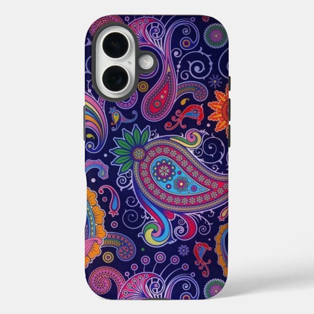 Paisley Lila Pink Case-Mate iPhone Hülle (Rückseite)