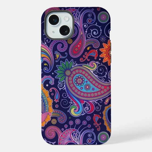 Paisley Lila pink iPhone Hülle (Rückseite)