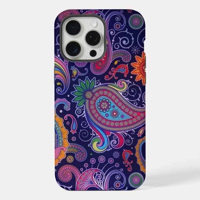 Paisley Lila pink iPhone Hülle (Rückseite)