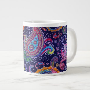 Paisley Lila pink Jumbo-Tasse