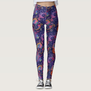 Paisley Lila pink Leggings