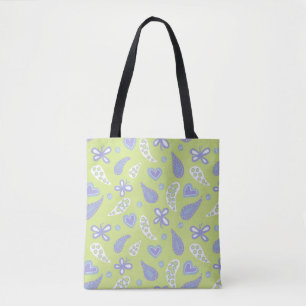 Paisley Lila und Limettengrüne Schmetterlinge und