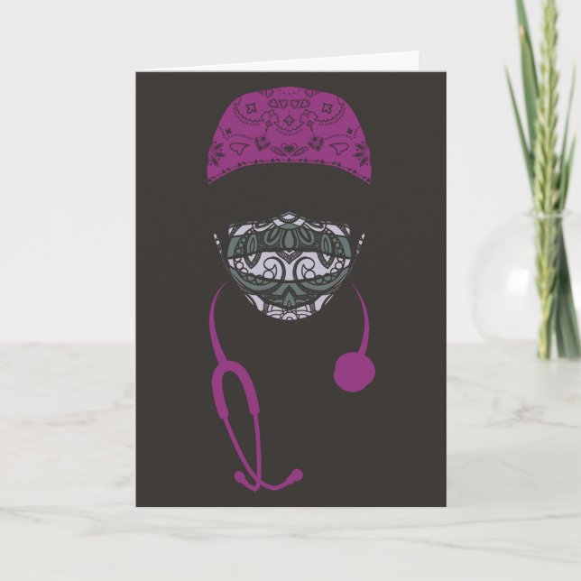 Paisley-Maske Karte (Vorderseite)