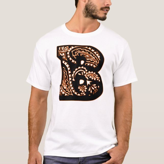 Paisley Monogram - B T-Shirt (Vorderseite)