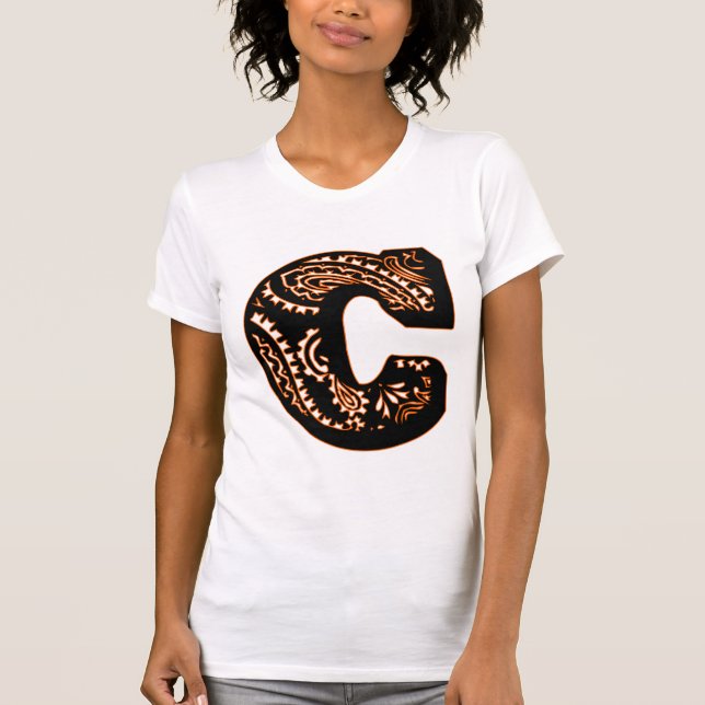 Paisley Monogram - C T-Shirt (Vorderseite)