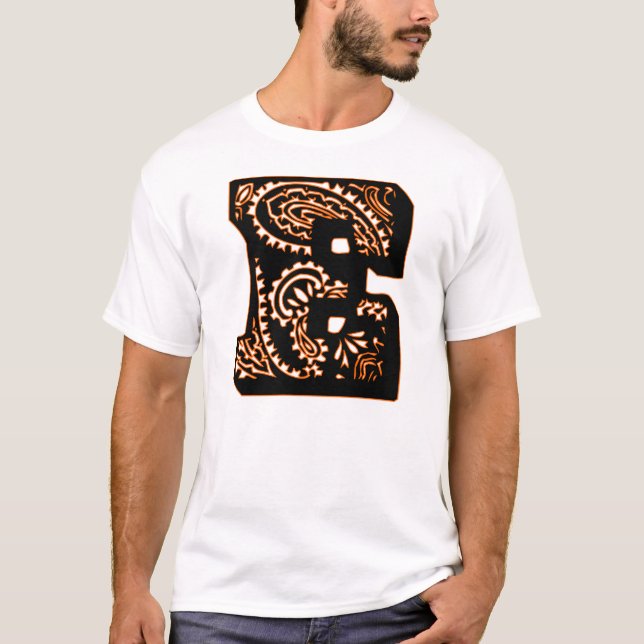 Paisley Monogram - E T-Shirt (Vorderseite)